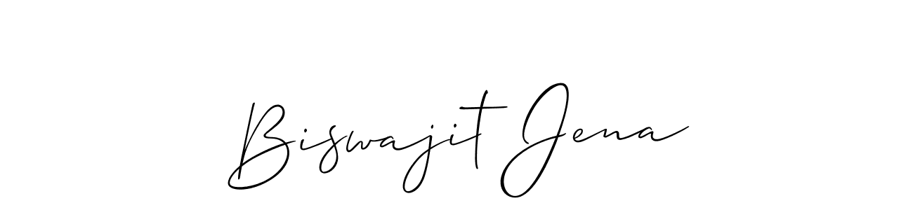 Create a beautiful signature design for name Biswajit Jena. With this signature (Allison_Script) fonts, you can make a handwritten signature for free. Biswajit Jena signature style 2 images and pictures png