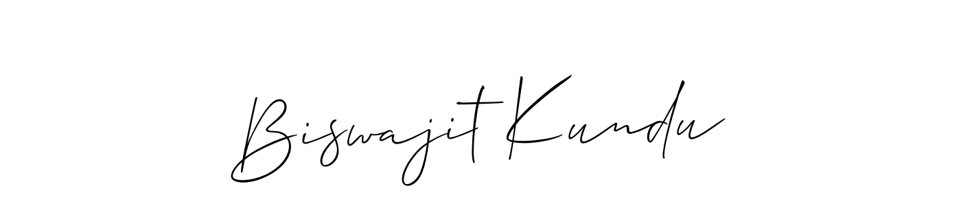 It looks lik you need a new signature style for name Biswajit Kundu. Design unique handwritten (Allison_Script) signature with our free signature maker in just a few clicks. Biswajit Kundu signature style 2 images and pictures png