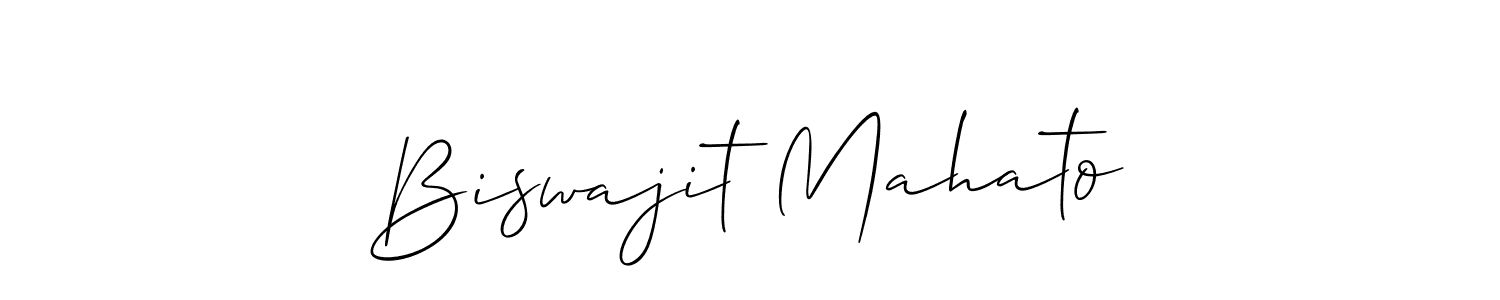 The best way (Allison_Script) to make a short signature is to pick only two or three words in your name. The name Biswajit Mahato include a total of six letters. For converting this name. Biswajit Mahato signature style 2 images and pictures png