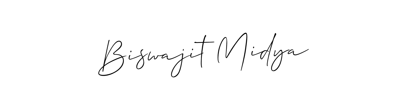 Design your own signature with our free online signature maker. With this signature software, you can create a handwritten (Allison_Script) signature for name Biswajit Midya. Biswajit Midya signature style 2 images and pictures png