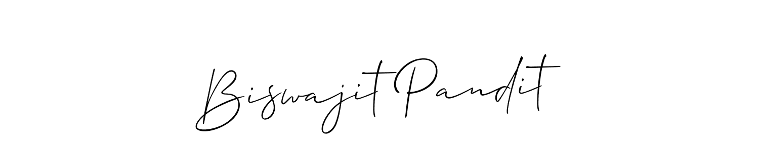 Also we have Biswajit Pandit name is the best signature style. Create professional handwritten signature collection using Allison_Script autograph style. Biswajit Pandit signature style 2 images and pictures png