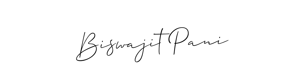 Make a beautiful signature design for name Biswajit Pani. With this signature (Allison_Script) style, you can create a handwritten signature for free. Biswajit Pani signature style 2 images and pictures png