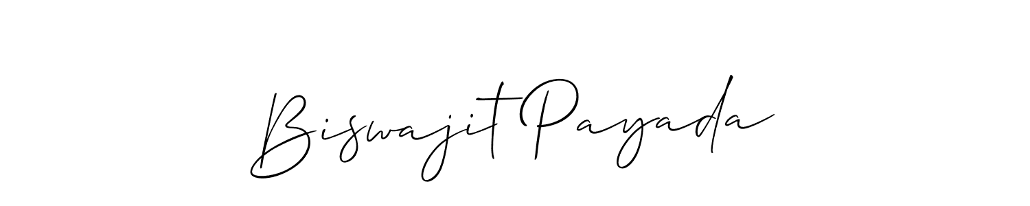 You should practise on your own different ways (Allison_Script) to write your name (Biswajit Payada) in signature. don't let someone else do it for you. Biswajit Payada signature style 2 images and pictures png