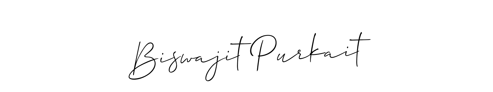 Also You can easily find your signature by using the search form. We will create Biswajit Purkait name handwritten signature images for you free of cost using Allison_Script sign style. Biswajit Purkait signature style 2 images and pictures png