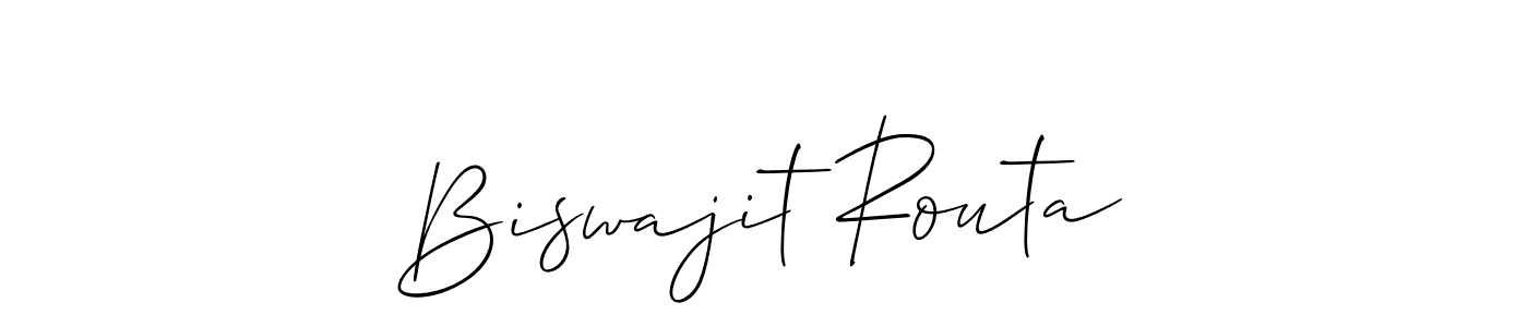 Create a beautiful signature design for name Biswajit Routa. With this signature (Allison_Script) fonts, you can make a handwritten signature for free. Biswajit Routa signature style 2 images and pictures png