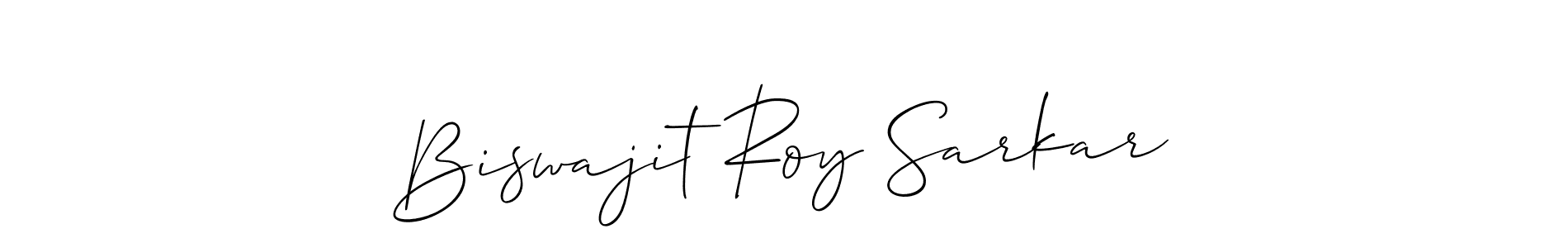 You should practise on your own different ways (Allison_Script) to write your name (Biswajit Roy Sarkar) in signature. don't let someone else do it for you. Biswajit Roy Sarkar signature style 2 images and pictures png