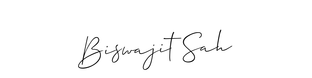 Create a beautiful signature design for name Biswajit Sah. With this signature (Allison_Script) fonts, you can make a handwritten signature for free. Biswajit Sah signature style 2 images and pictures png