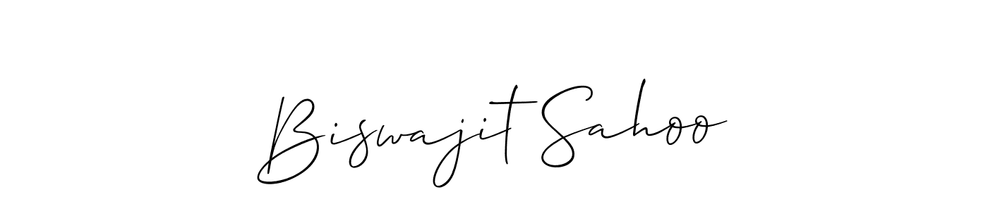 Create a beautiful signature design for name Biswajit Sahoo. With this signature (Allison_Script) fonts, you can make a handwritten signature for free. Biswajit Sahoo signature style 2 images and pictures png