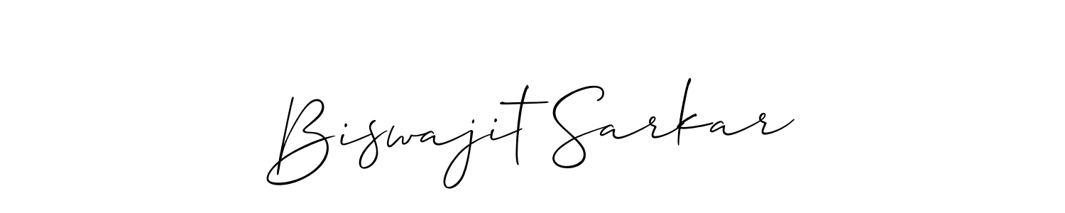 Make a beautiful signature design for name Biswajit Sarkar. With this signature (Allison_Script) style, you can create a handwritten signature for free. Biswajit Sarkar signature style 2 images and pictures png