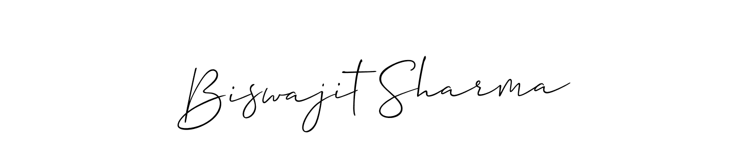 How to Draw Biswajit Sharma signature style? Allison_Script is a latest design signature styles for name Biswajit Sharma. Biswajit Sharma signature style 2 images and pictures png
