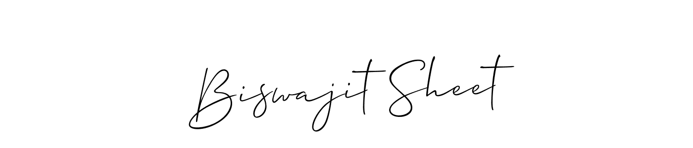 It looks lik you need a new signature style for name Biswajit Sheet. Design unique handwritten (Allison_Script) signature with our free signature maker in just a few clicks. Biswajit Sheet signature style 2 images and pictures png