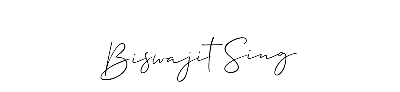 How to Draw Biswajit Sing signature style? Allison_Script is a latest design signature styles for name Biswajit Sing. Biswajit Sing signature style 2 images and pictures png