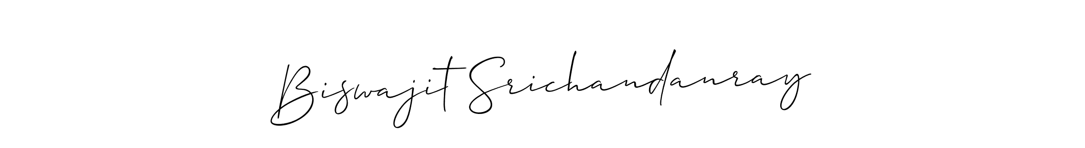 The best way (Allison_Script) to make a short signature is to pick only two or three words in your name. The name Biswajit Srichandanray include a total of six letters. For converting this name. Biswajit Srichandanray signature style 2 images and pictures png