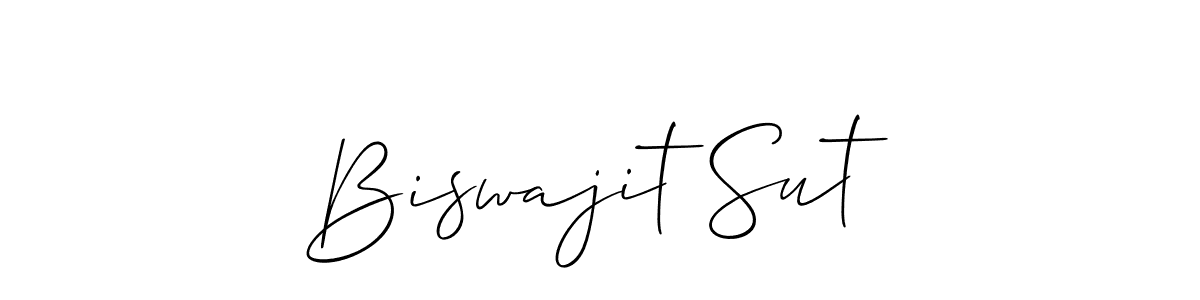 Make a beautiful signature design for name Biswajit Sut. With this signature (Allison_Script) style, you can create a handwritten signature for free. Biswajit Sut signature style 2 images and pictures png