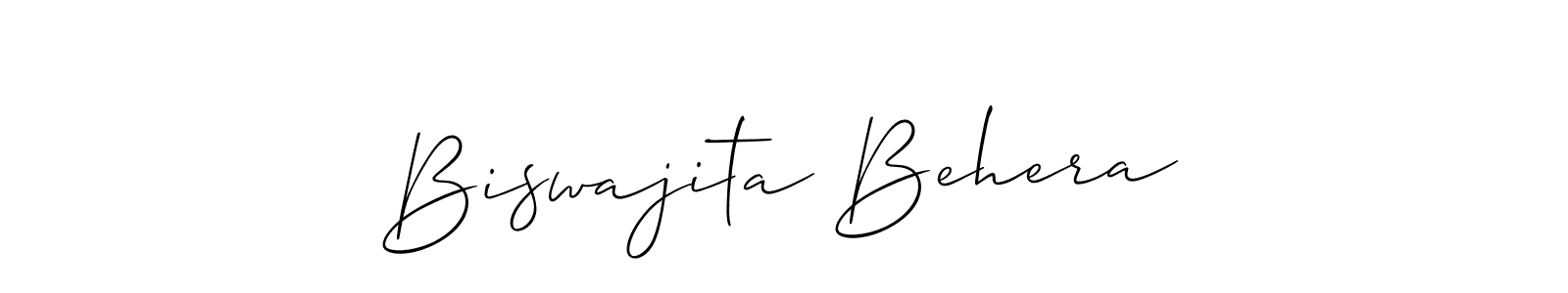 Biswajita Behera stylish signature style. Best Handwritten Sign (Allison_Script) for my name. Handwritten Signature Collection Ideas for my name Biswajita Behera. Biswajita Behera signature style 2 images and pictures png