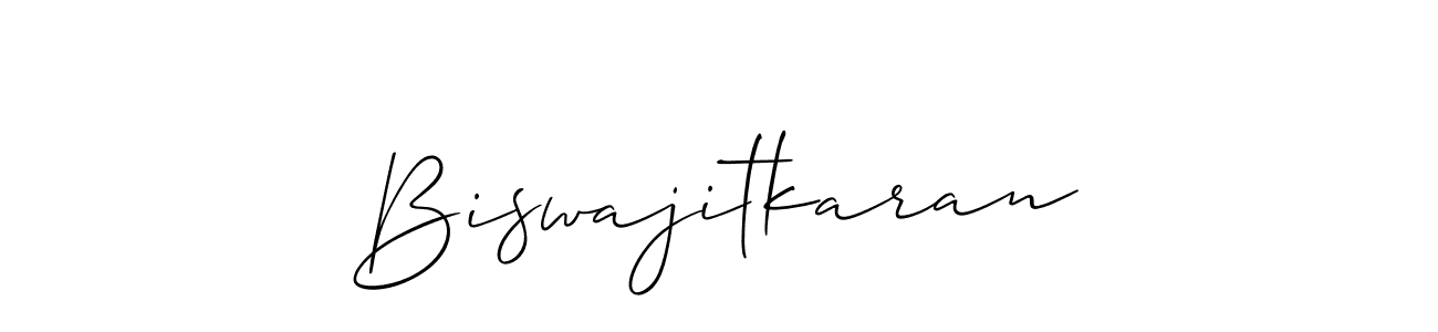 How to make Biswajitkaran name signature. Use Allison_Script style for creating short signs online. This is the latest handwritten sign. Biswajitkaran signature style 2 images and pictures png