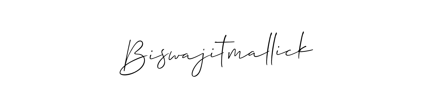 Make a beautiful signature design for name Biswajitmallick. With this signature (Allison_Script) style, you can create a handwritten signature for free. Biswajitmallick signature style 2 images and pictures png