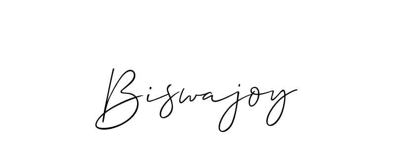 How to make Biswajoy signature? Allison_Script is a professional autograph style. Create handwritten signature for Biswajoy name. Biswajoy signature style 2 images and pictures png