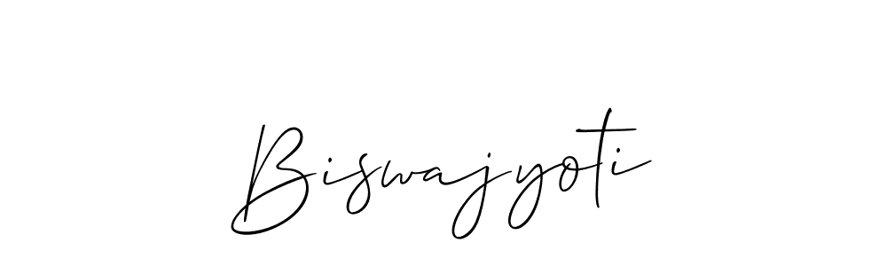 How to make Biswajyoti signature? Allison_Script is a professional autograph style. Create handwritten signature for Biswajyoti name. Biswajyoti signature style 2 images and pictures png