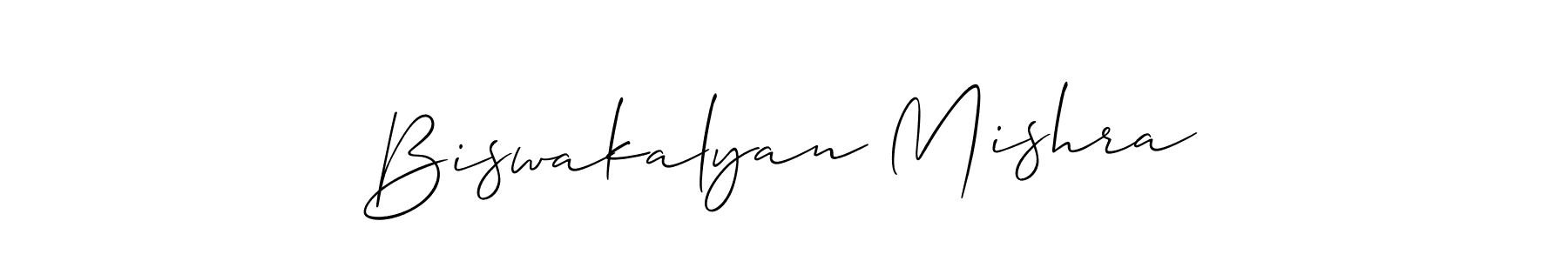 Also we have Biswakalyan Mishra name is the best signature style. Create professional handwritten signature collection using Allison_Script autograph style. Biswakalyan Mishra signature style 2 images and pictures png