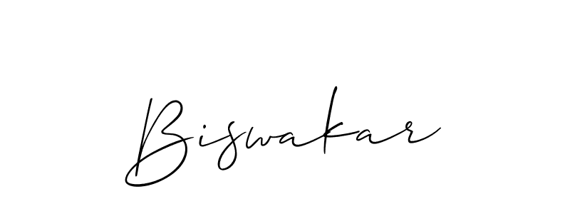 Make a beautiful signature design for name Biswakar. With this signature (Allison_Script) style, you can create a handwritten signature for free. Biswakar signature style 2 images and pictures png