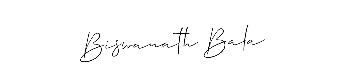 How to make Biswanath Bala signature? Allison_Script is a professional autograph style. Create handwritten signature for Biswanath Bala name. Biswanath Bala signature style 2 images and pictures png