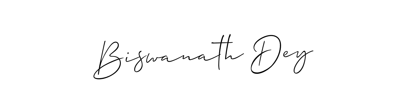 How to make Biswanath Dey name signature. Use Allison_Script style for creating short signs online. This is the latest handwritten sign. Biswanath Dey signature style 2 images and pictures png