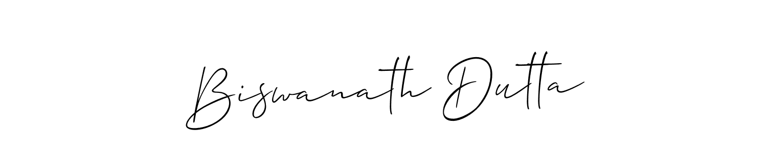 How to make Biswanath Dutta name signature. Use Allison_Script style for creating short signs online. This is the latest handwritten sign. Biswanath Dutta signature style 2 images and pictures png