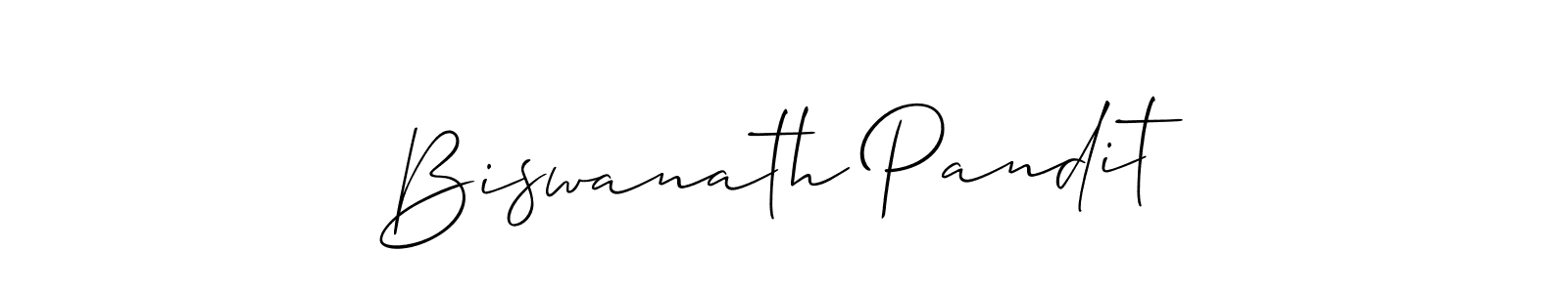 Use a signature maker to create a handwritten signature online. With this signature software, you can design (Allison_Script) your own signature for name Biswanath Pandit. Biswanath Pandit signature style 2 images and pictures png