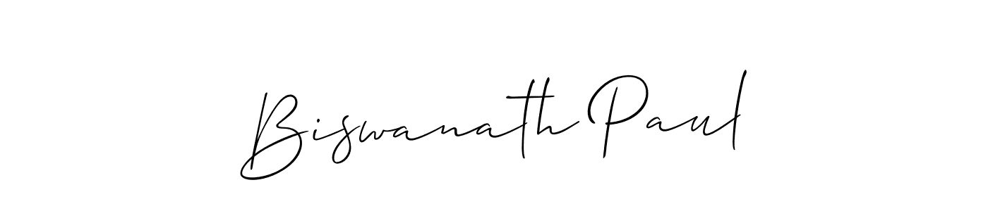 You should practise on your own different ways (Allison_Script) to write your name (Biswanath Paul) in signature. don't let someone else do it for you. Biswanath Paul signature style 2 images and pictures png