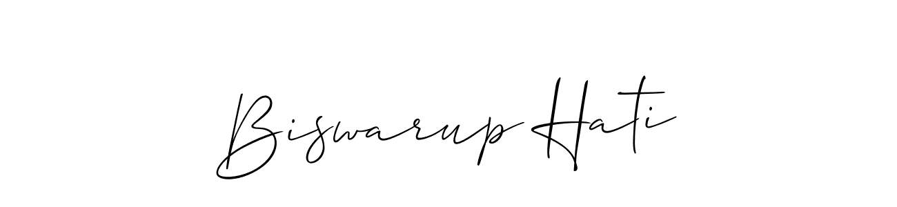 Biswarup Hati stylish signature style. Best Handwritten Sign (Allison_Script) for my name. Handwritten Signature Collection Ideas for my name Biswarup Hati. Biswarup Hati signature style 2 images and pictures png