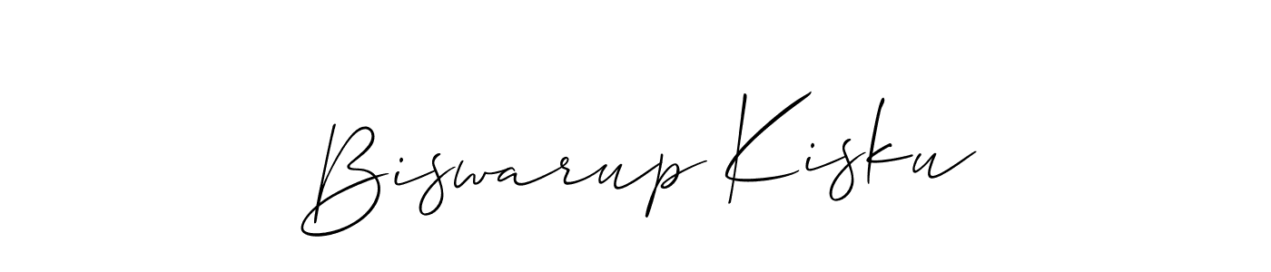 Also we have Biswarup Kisku name is the best signature style. Create professional handwritten signature collection using Allison_Script autograph style. Biswarup Kisku signature style 2 images and pictures png