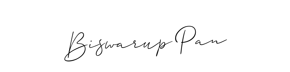 Use a signature maker to create a handwritten signature online. With this signature software, you can design (Allison_Script) your own signature for name Biswarup Pan. Biswarup Pan signature style 2 images and pictures png