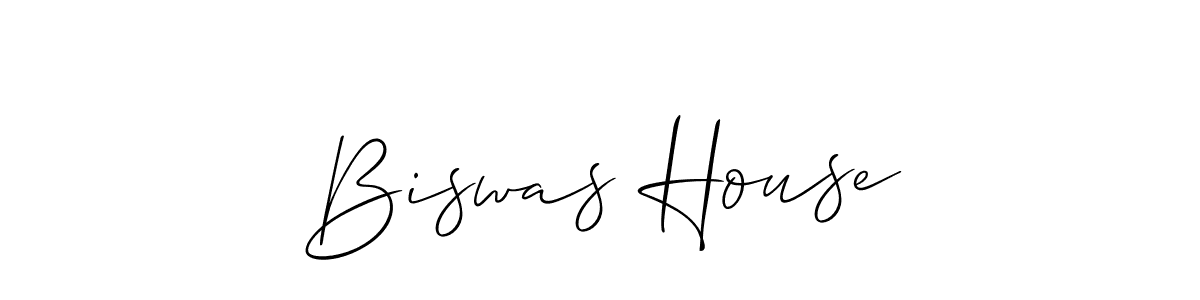 Make a beautiful signature design for name Biswas House. With this signature (Allison_Script) style, you can create a handwritten signature for free. Biswas House signature style 2 images and pictures png