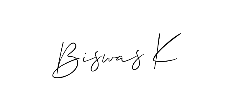 Allison_Script is a professional signature style that is perfect for those who want to add a touch of class to their signature. It is also a great choice for those who want to make their signature more unique. Get Biswas K name to fancy signature for free. Biswas K signature style 2 images and pictures png