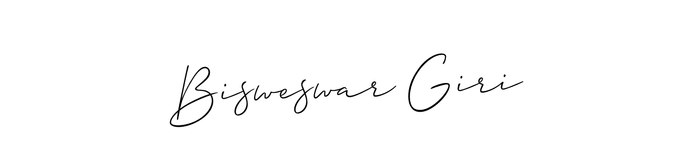 if you are searching for the best signature style for your name Bisweswar Giri. so please give up your signature search. here we have designed multiple signature styles  using Allison_Script. Bisweswar Giri signature style 2 images and pictures png