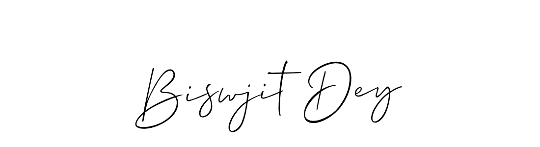 How to make Biswjit Dey signature? Allison_Script is a professional autograph style. Create handwritten signature for Biswjit Dey name. Biswjit Dey signature style 2 images and pictures png