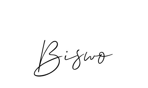 How to make Biswo name signature. Use Allison_Script style for creating short signs online. This is the latest handwritten sign. Biswo signature style 2 images and pictures png