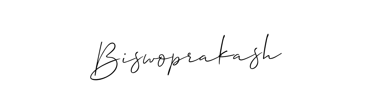 The best way (Allison_Script) to make a short signature is to pick only two or three words in your name. The name Biswoprakash include a total of six letters. For converting this name. Biswoprakash signature style 2 images and pictures png