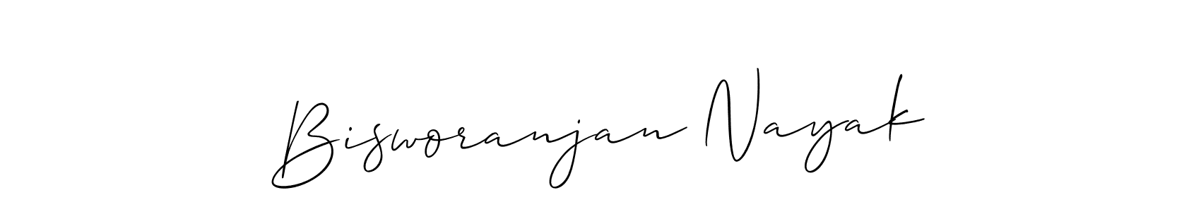 You should practise on your own different ways (Allison_Script) to write your name (Bisworanjan Nayak) in signature. don't let someone else do it for you. Bisworanjan Nayak signature style 2 images and pictures png