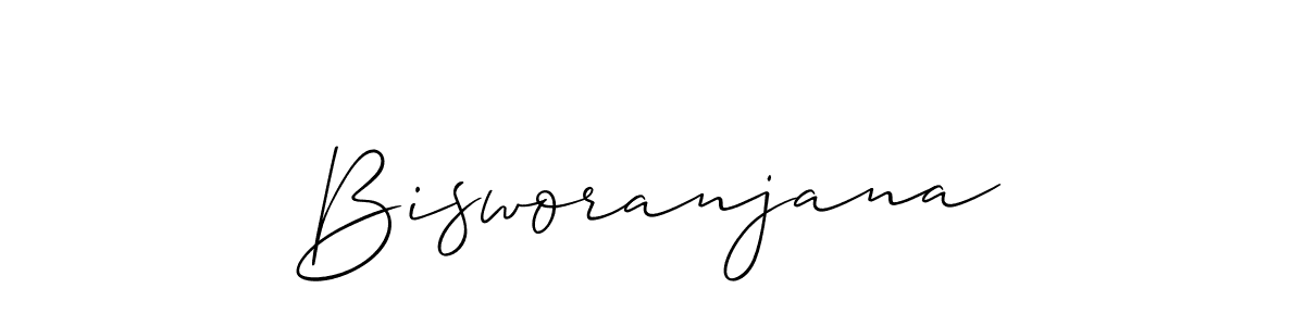 Bisworanjana stylish signature style. Best Handwritten Sign (Allison_Script) for my name. Handwritten Signature Collection Ideas for my name Bisworanjana. Bisworanjana signature style 2 images and pictures png