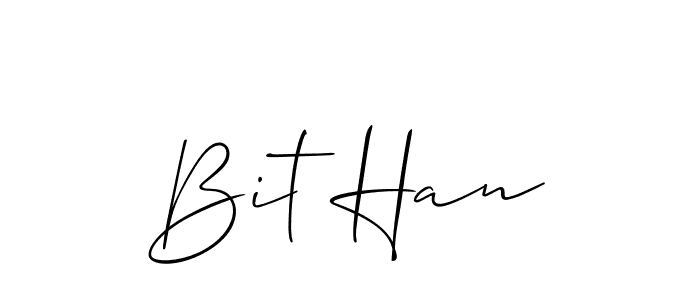 How to make Bit Han name signature. Use Allison_Script style for creating short signs online. This is the latest handwritten sign. Bit Han signature style 2 images and pictures png