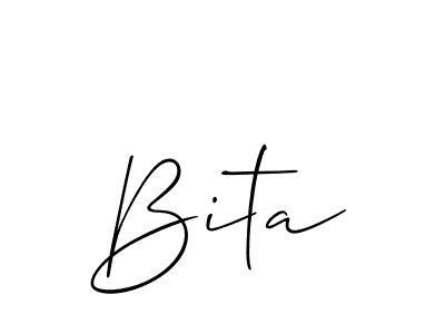 Make a beautiful signature design for name Bita. With this signature (Allison_Script) style, you can create a handwritten signature for free. Bita signature style 2 images and pictures png