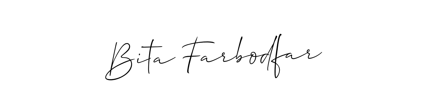 You can use this online signature creator to create a handwritten signature for the name Bita Farbodfar. This is the best online autograph maker. Bita Farbodfar signature style 2 images and pictures png