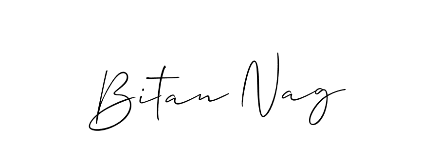 How to make Bitan Nag name signature. Use Allison_Script style for creating short signs online. This is the latest handwritten sign. Bitan Nag signature style 2 images and pictures png