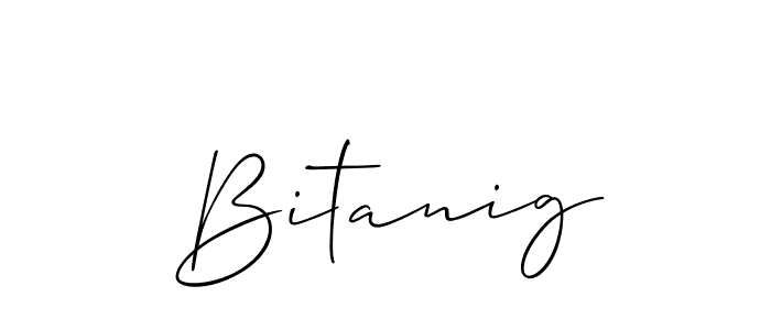 Make a beautiful signature design for name Bitanig. With this signature (Allison_Script) style, you can create a handwritten signature for free. Bitanig signature style 2 images and pictures png