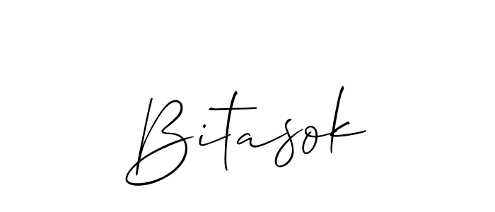 Design your own signature with our free online signature maker. With this signature software, you can create a handwritten (Allison_Script) signature for name Bitasok. Bitasok signature style 2 images and pictures png