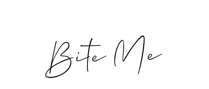 Similarly Allison_Script is the best handwritten signature design. Signature creator online .You can use it as an online autograph creator for name Bite Me. Bite Me signature style 2 images and pictures png