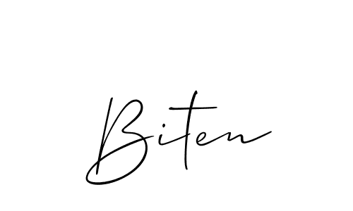 How to make Biten name signature. Use Allison_Script style for creating short signs online. This is the latest handwritten sign. Biten signature style 2 images and pictures png