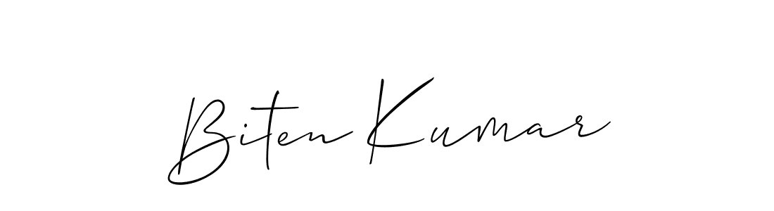 It looks lik you need a new signature style for name Biten Kumar. Design unique handwritten (Allison_Script) signature with our free signature maker in just a few clicks. Biten Kumar signature style 2 images and pictures png